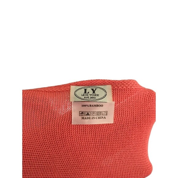 Lexi York Poncho Shawl Women's One Size Fits Most Pink Bamboo - Picture 6 of 6